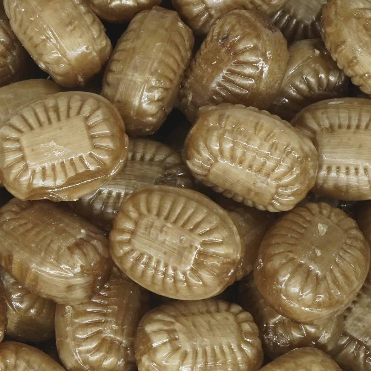 Flowpakkede bolsjer, Karamel