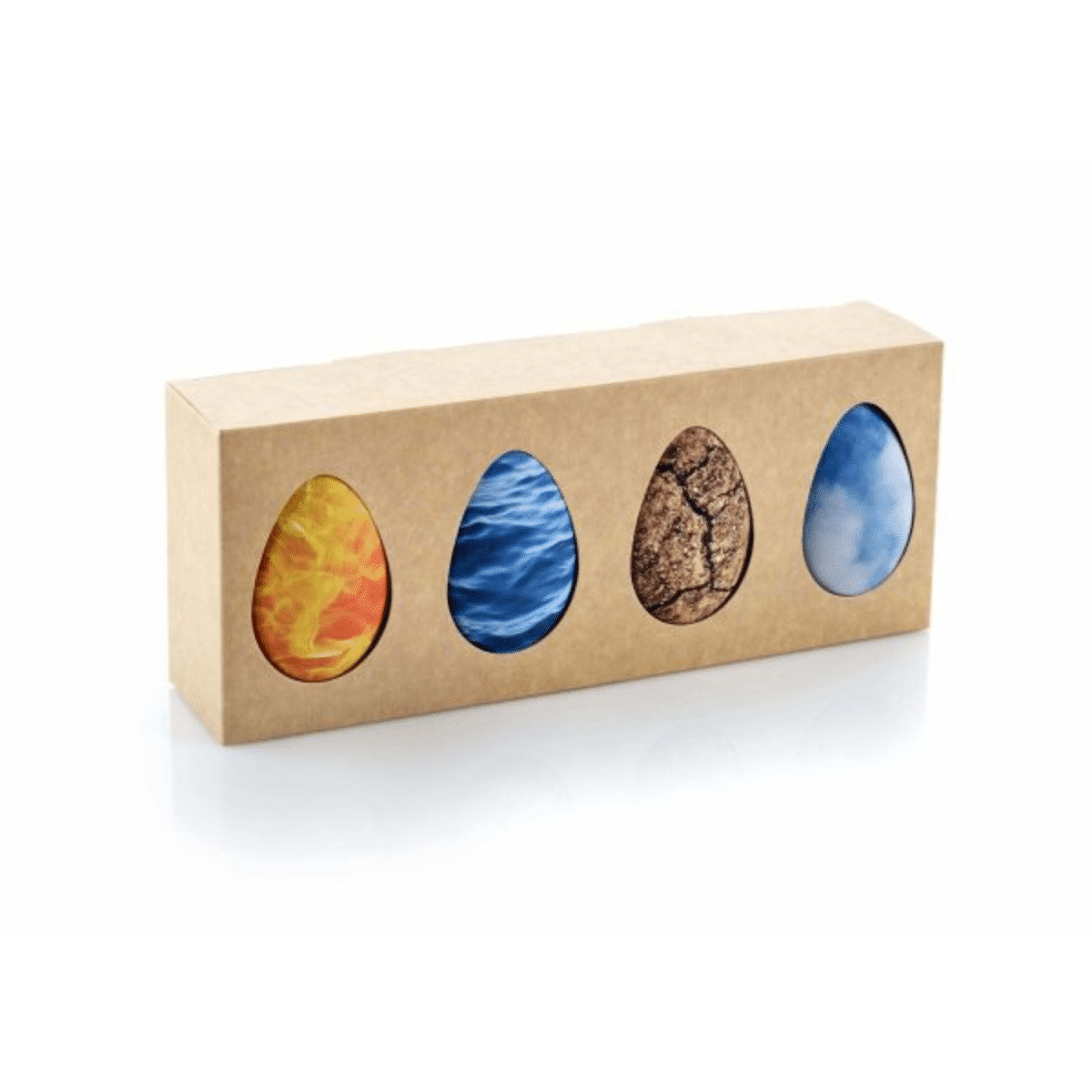 Bon Coca, 4 x påskeæg 220 gr. - Ild, Vand, Jord og Luft