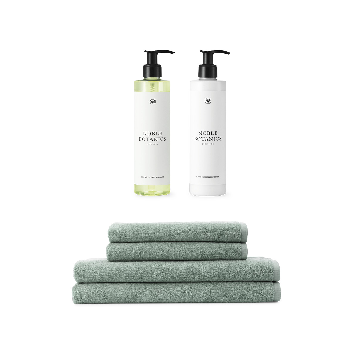 Georg Jensen Damask, 4 håndklæder, body wash & body lotion