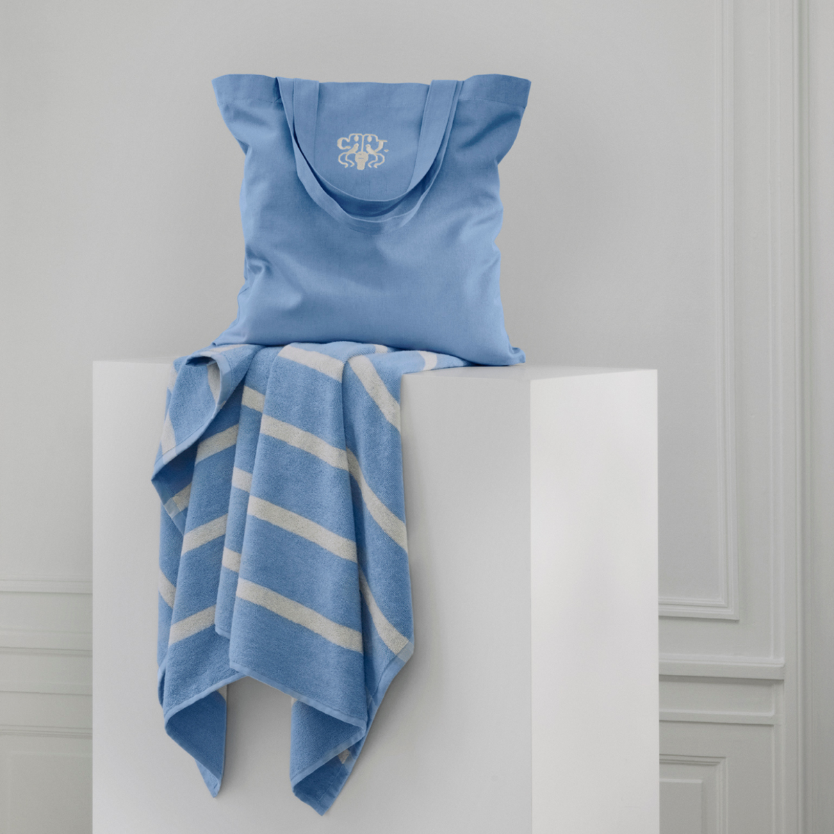 Georg Jensen Damask, frottébadelagen + flot totebag