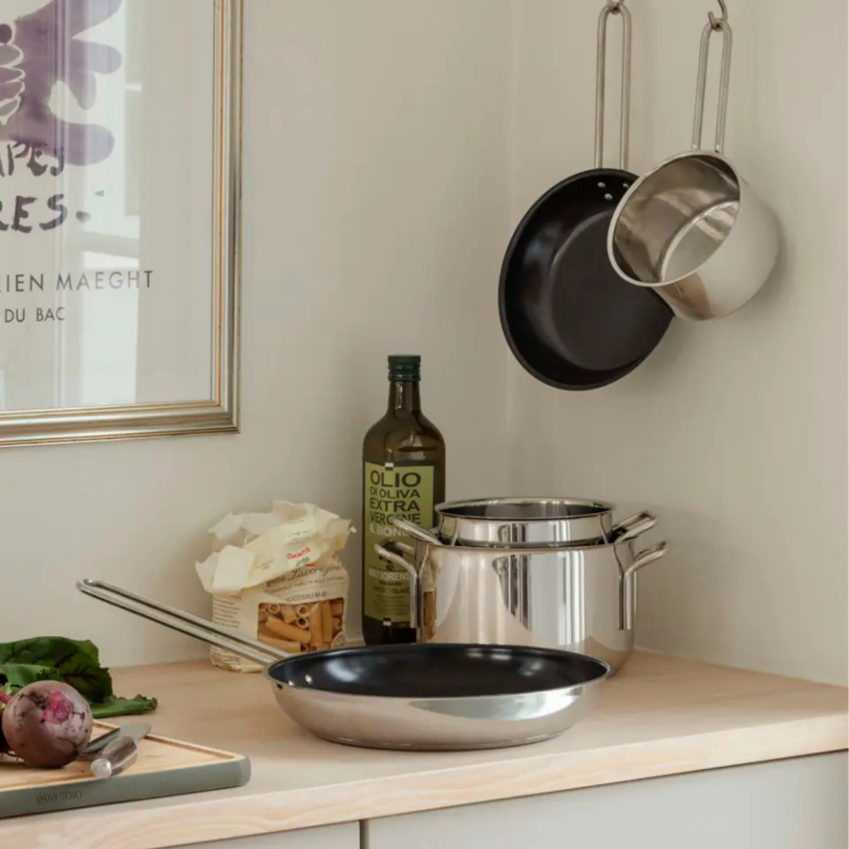 Eva Trio, Gryde - og pandesæt - 5 dele.