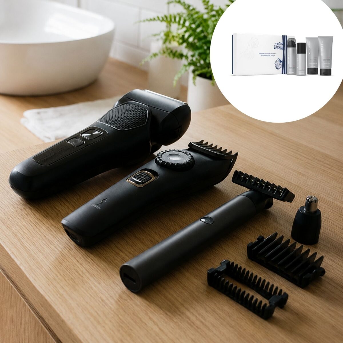 Rituals, Homme gaveæske small + byGaard, hårtrimmer, barbermaskine & næse-/øretrimmer
