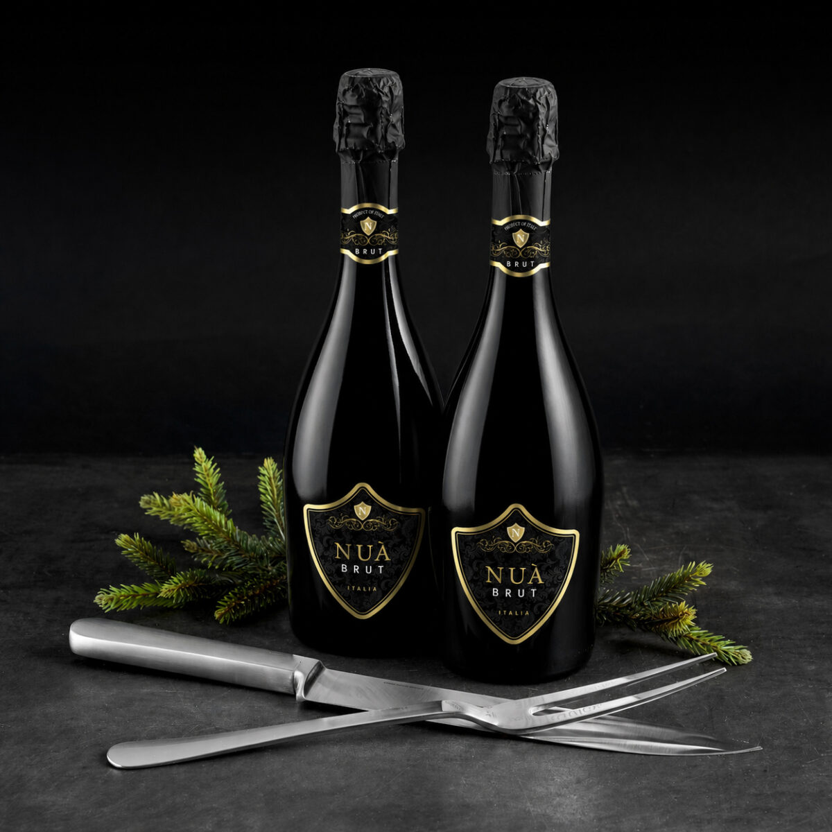 Georg Jensen, Forskærersæt og 2 flasker brut