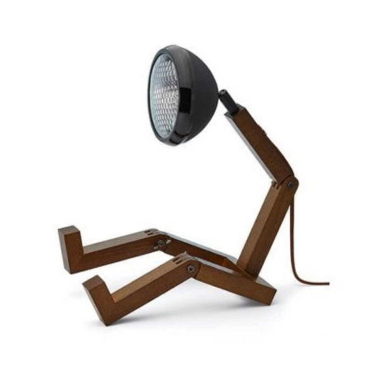 Mr. Wattson, LED bordlampe – Røget træ & mat sort