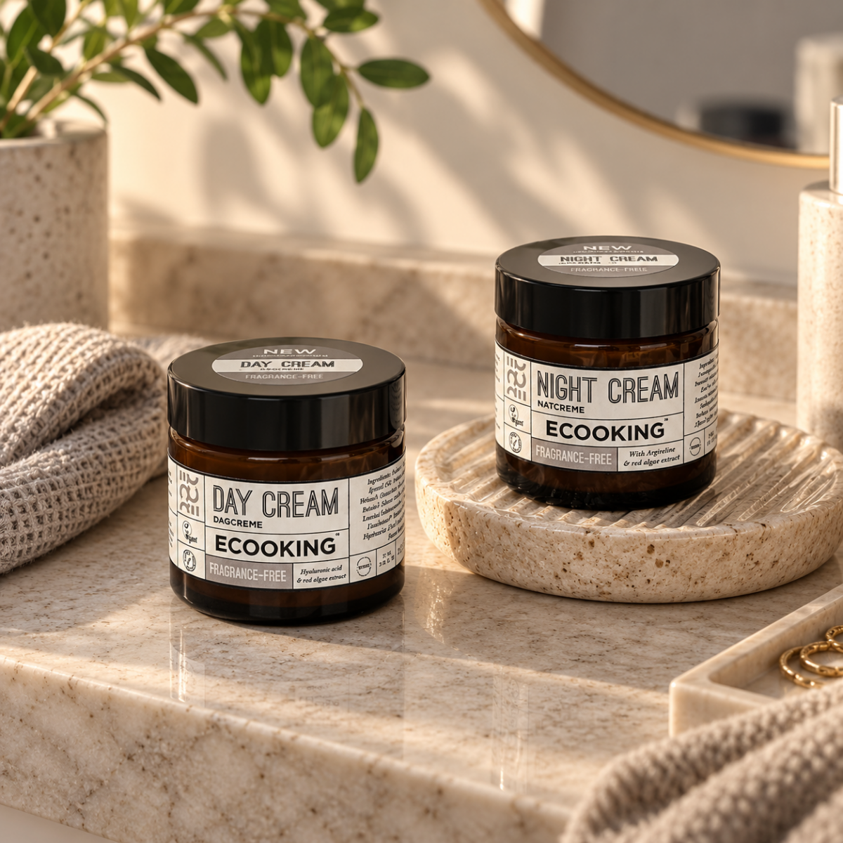Ecooking, Dag - og  natcreme – Hudplejesæt 2 x 50 ml.